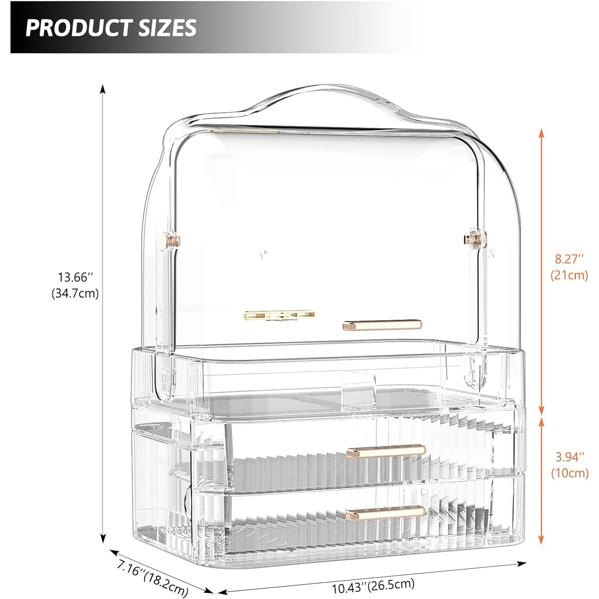 Large Makeup Storage Organizer for Vanityمنظم مكياج ومستحضرات