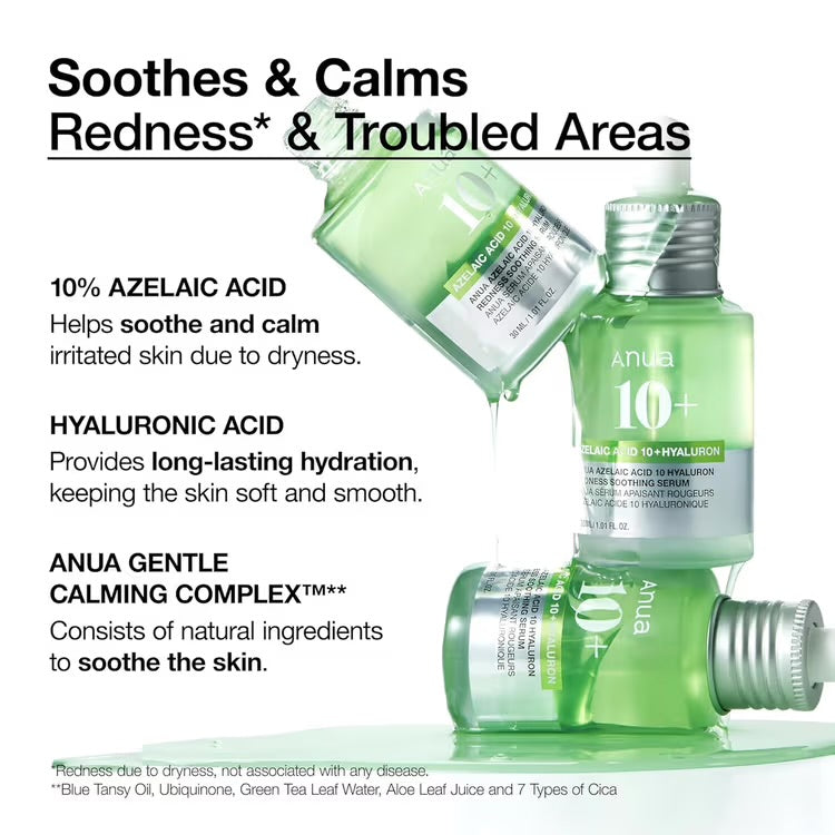 Azelaic Acid 10 Hyaluron Redness Soothing Serum | Anua