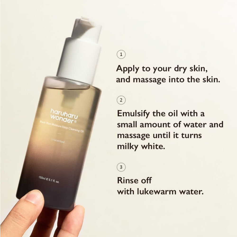 BLACK RICE MOISTURE DEEP CLEANSING OIL | Haruharu Wonder