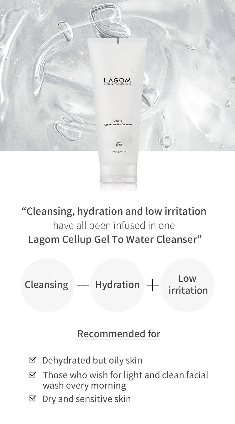 Cellup Gel to Water Cleanser | LAGOMغسول