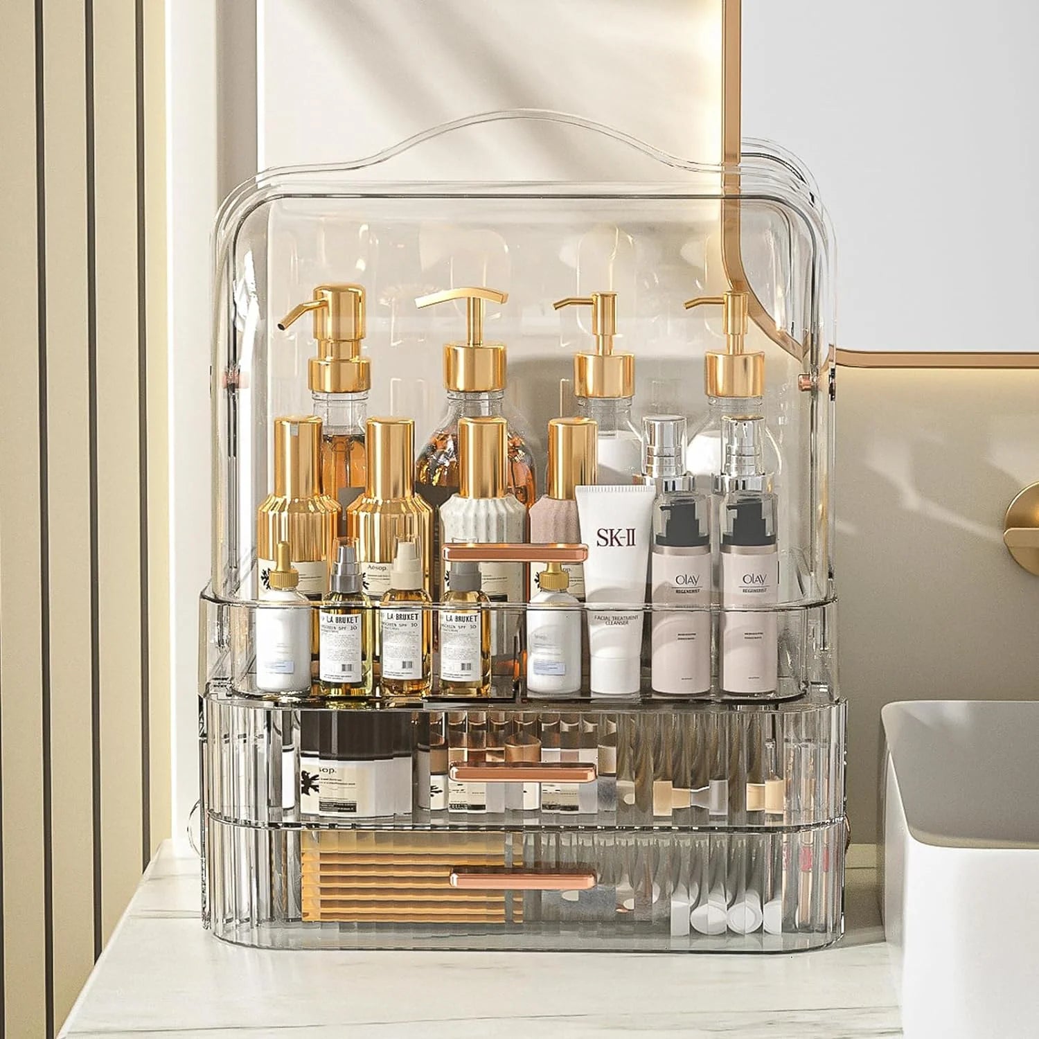 Large Makeup Storage Organizer for Vanityمنظم مكياج ومستحضرات