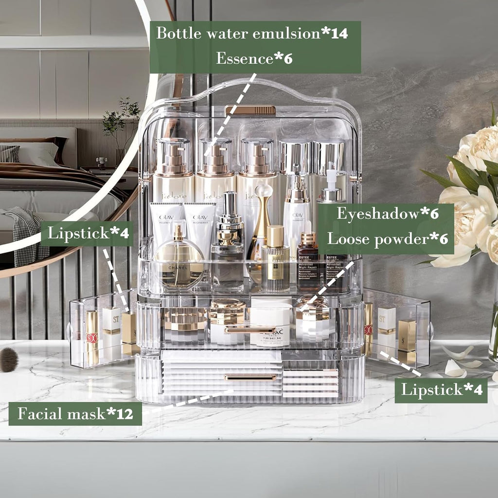 Large Makeup Storage Organizer for Vanityمنظم مكياج ومستحضرات