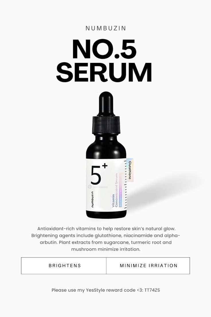NO 5 Vitamin Concentrated Serum- Bightening Antioxidant | NUMBUZIN