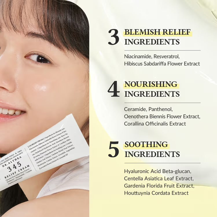 345 Relief Cream: Soothing & Barrier Repair Cream | Dr. Althea