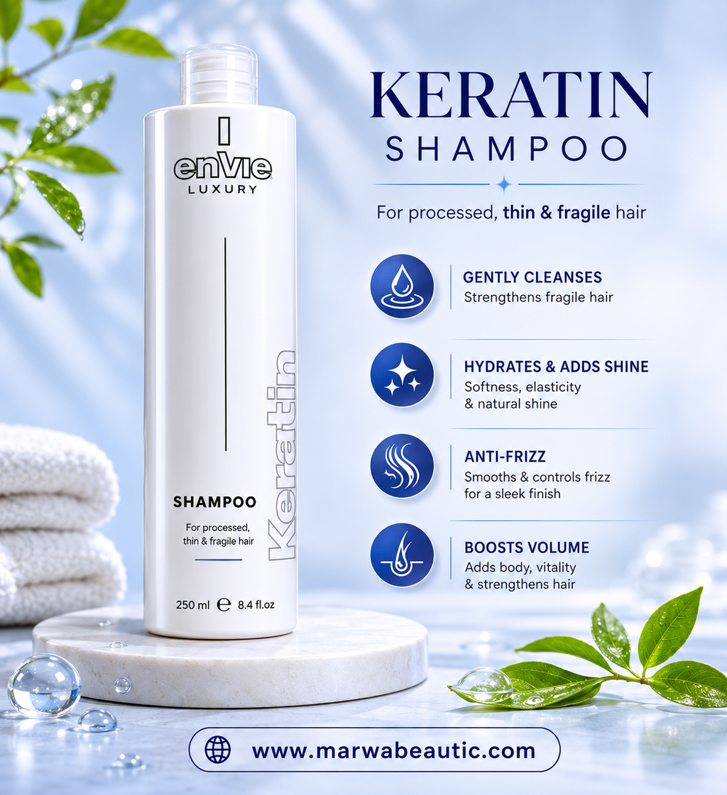Envie Luxury Keratin Thin & Fragile Shampoo |  شامبو بالكيراتين للشعر الضعيف 🇮🇹والخفيف
