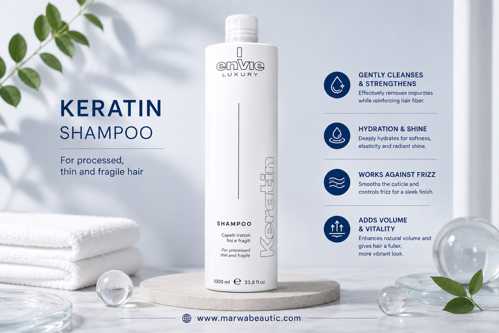 Envie Luxury Keratin Thin & Fragile Shampoo |  شامبو بالكيراتين للشعر الضعيف 🇮🇹والخفيف