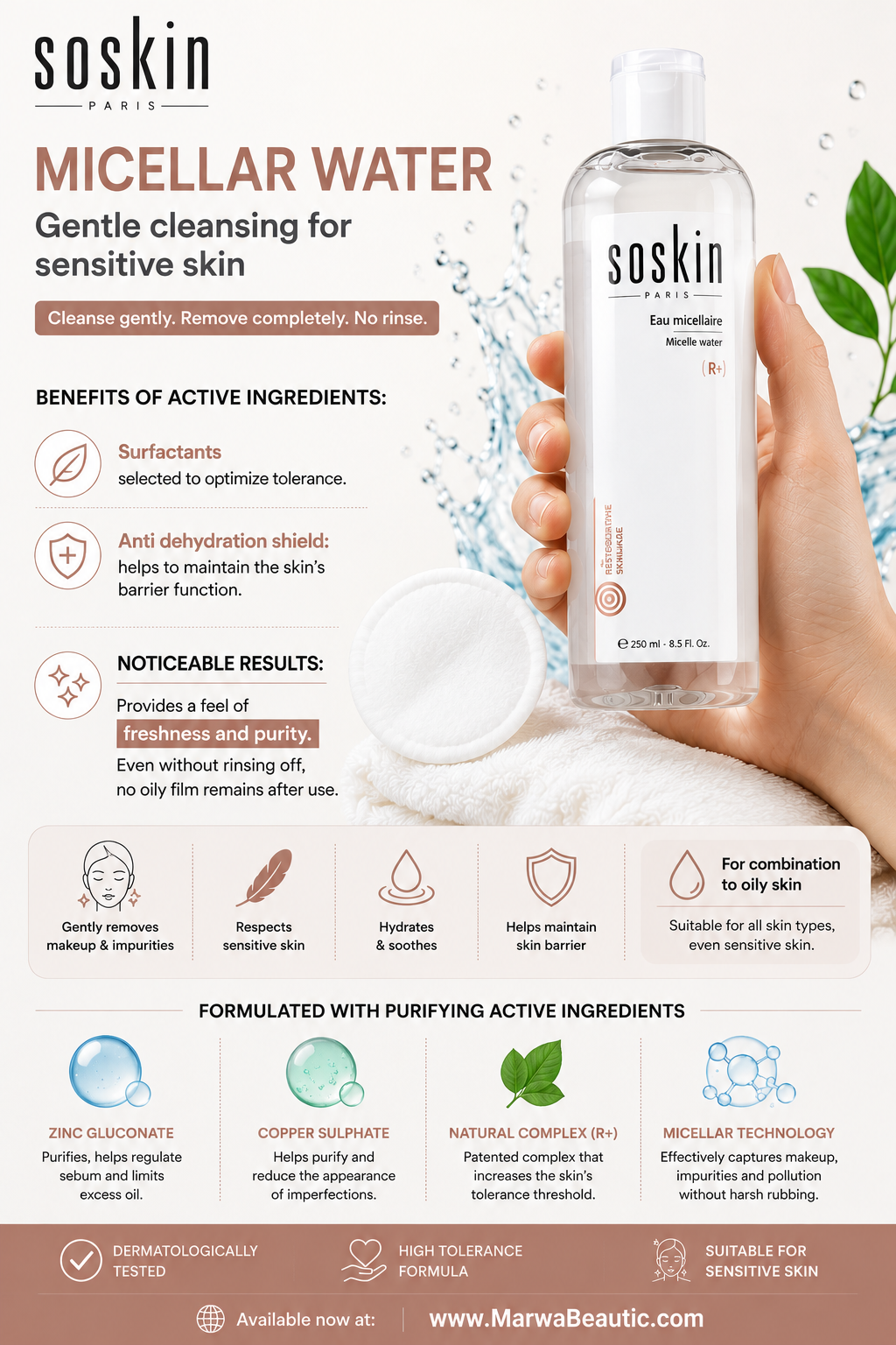 Micellar Water | Soskinمزيل مكياج