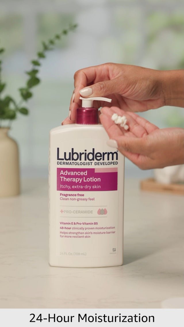 Advanced Therapy Lotion Fragrance-Free(dermatologist developed)| Lubriderm لوشن مرطب مغذي للجلد
