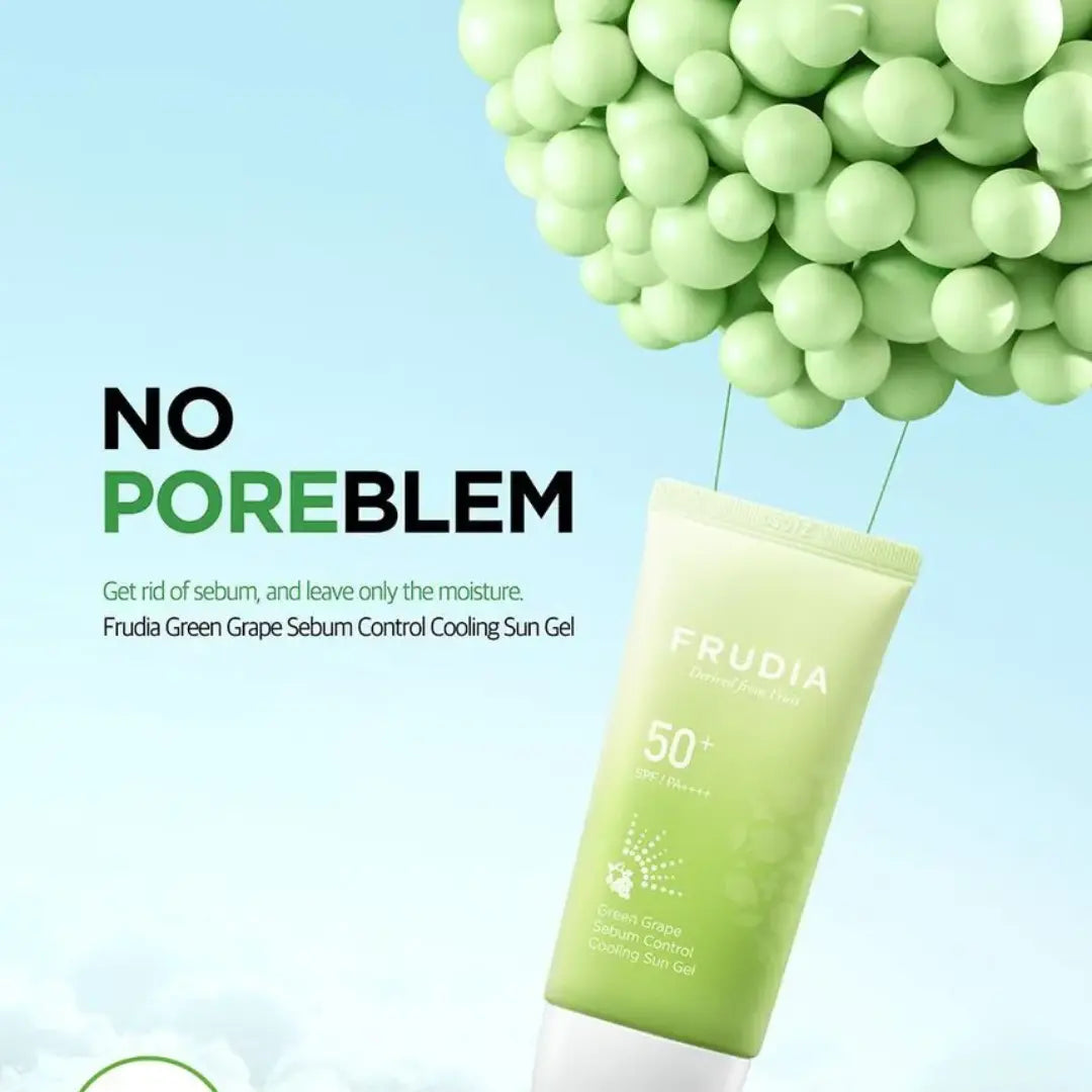 Green Grape Sebum Control Cooling Sun Gel SPF50+| Frudia واقي شمس
