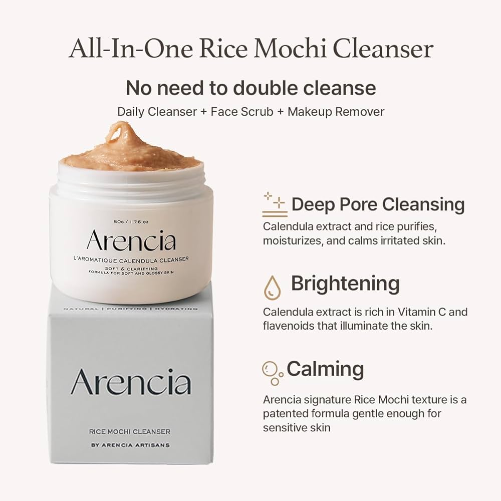 Calendula Rice Mochi Cleanser | Arenciaغسول
