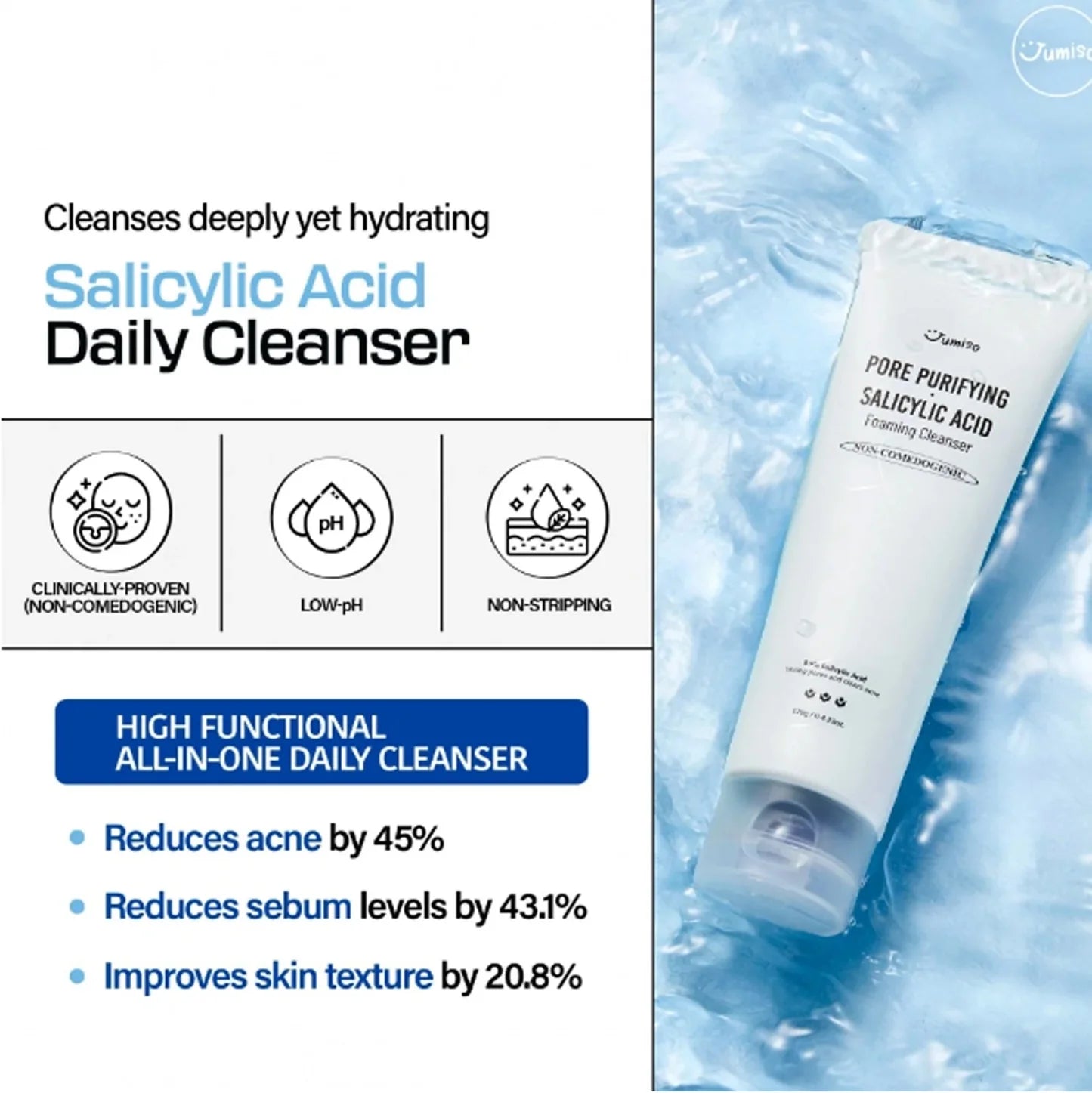 Pore Purifying Salicylic Acid Foaming Cleanser | Jumiso