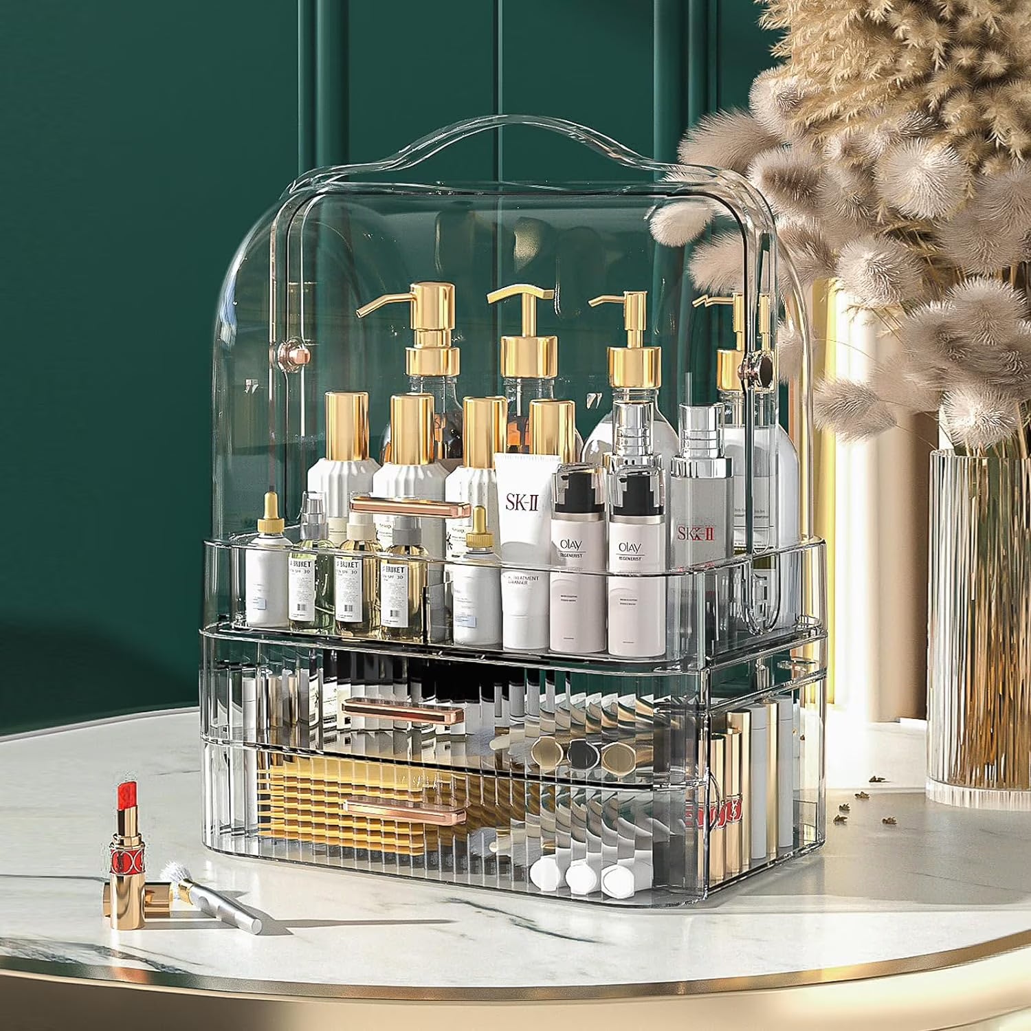 Large Makeup Storage Organizer for Vanityمنظم مكياج ومستحضرات