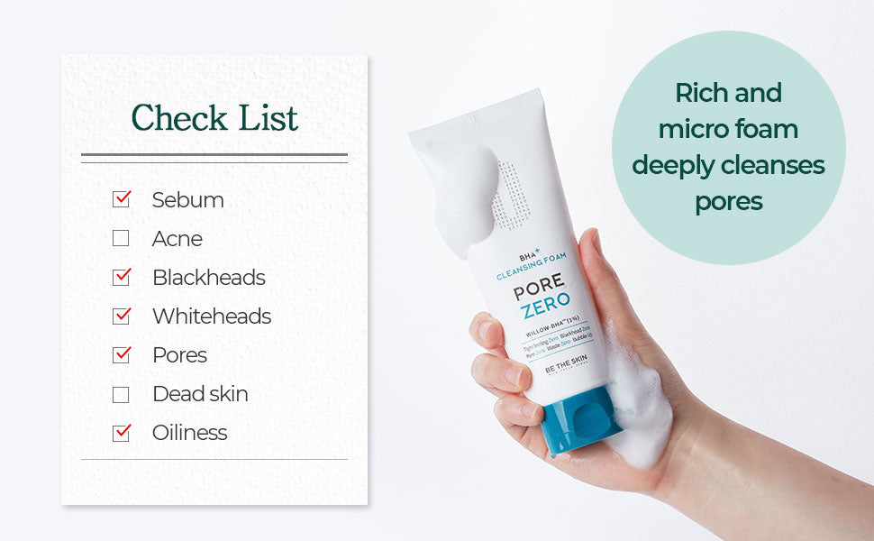 BHA+PORE Zero Cleansing Foam | Be the Skin