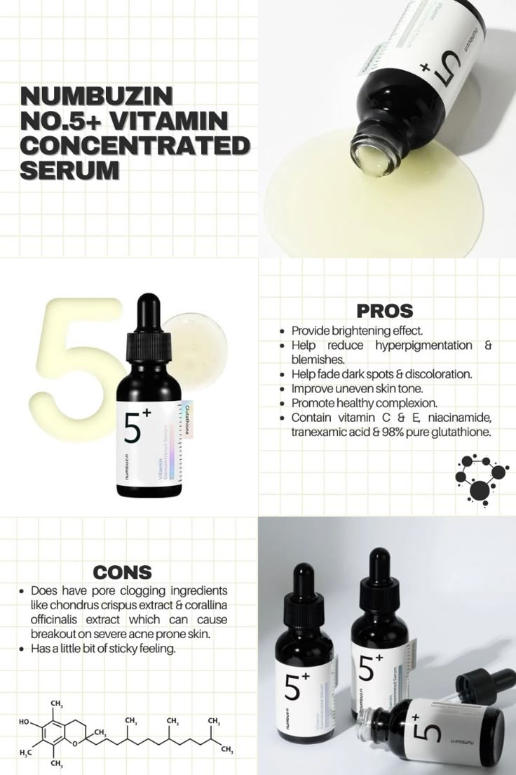NO 5 Vitamin Concentrated Serum- Bightening Antioxidant | NUMBUZIN