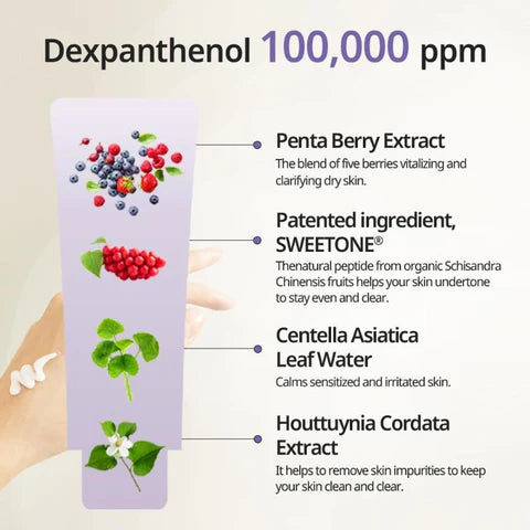 Penta Berry Panthenol Repair Cream | HEVEBLUE